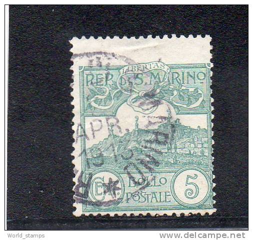 SAN MARINO 1903 CIFRA -VEDUTA - Used Stamps