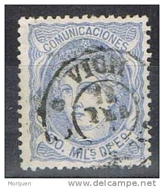 50 Milesimas Alegoria, Edifil 107, Fechador VICH (Barcelona) º - Used Stamps