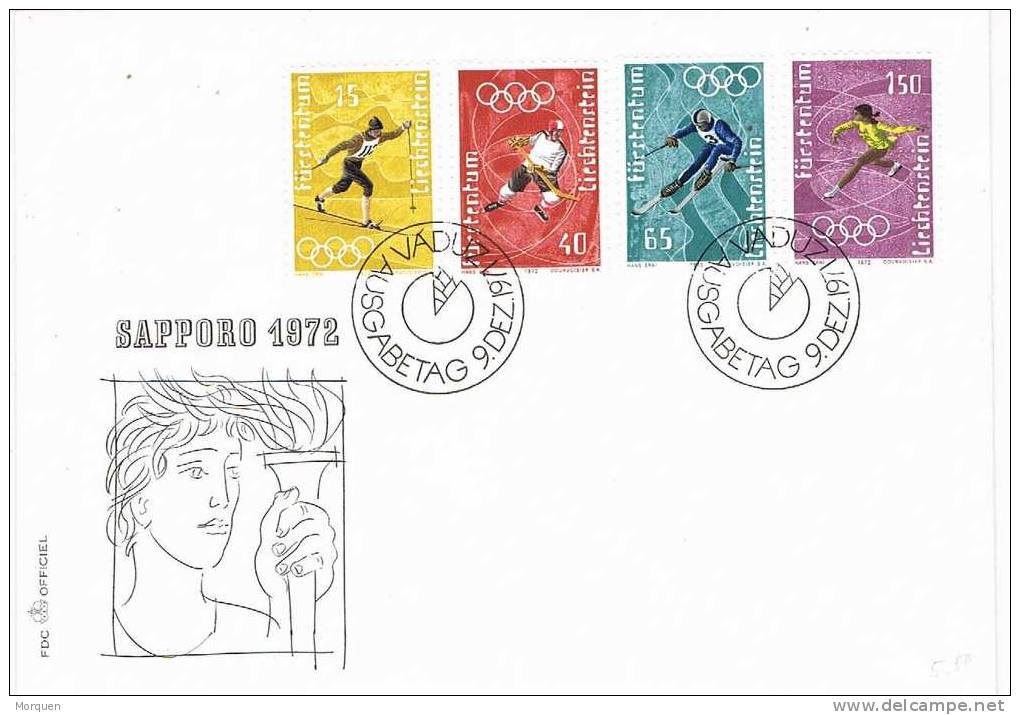 Carta VADUZ (liechtenstein) 1971. Sapporo 72. Olimpic Games - Winter 1972: Sapporo