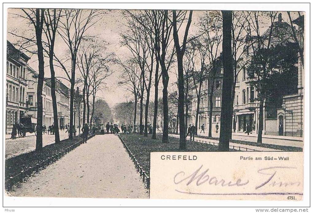 D1741   CREFELD : Partie Am Súd-Wall - Krefeld