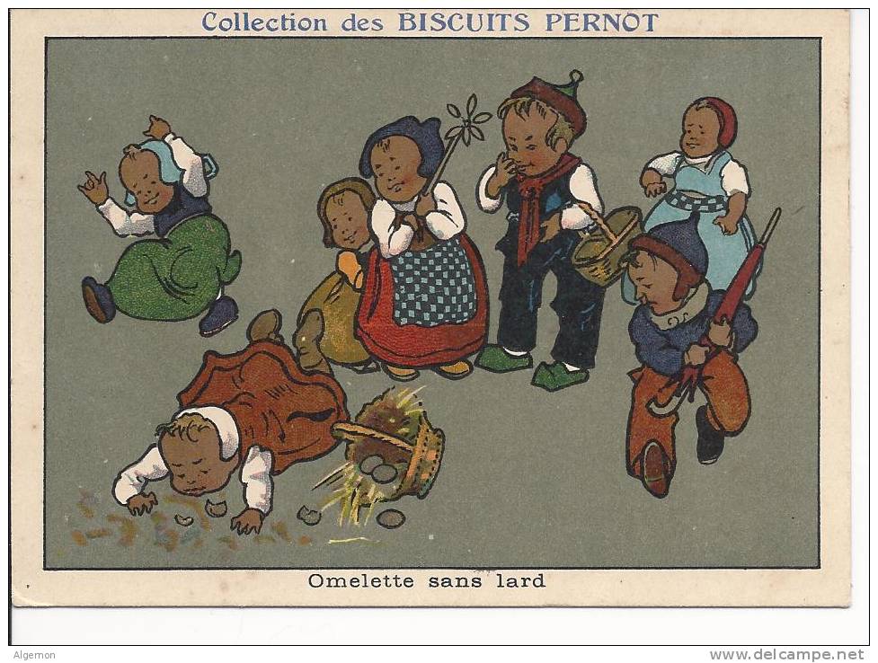 1085 - Omelette Sans Lard Collection Des Buiscuits Pernot - Werbung