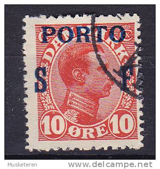 Denmark Postage Due 1921 Mi. 8   10 Ø Soldier Stamp Postage Due ERROR Variety Over Left 10 And Between R & K !! - Abarten Und Kuriositäten