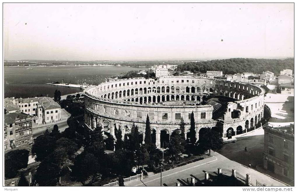 Postal PULA (Jugoslavia). Teatro Romano. Amfiteater - Yugoslavia