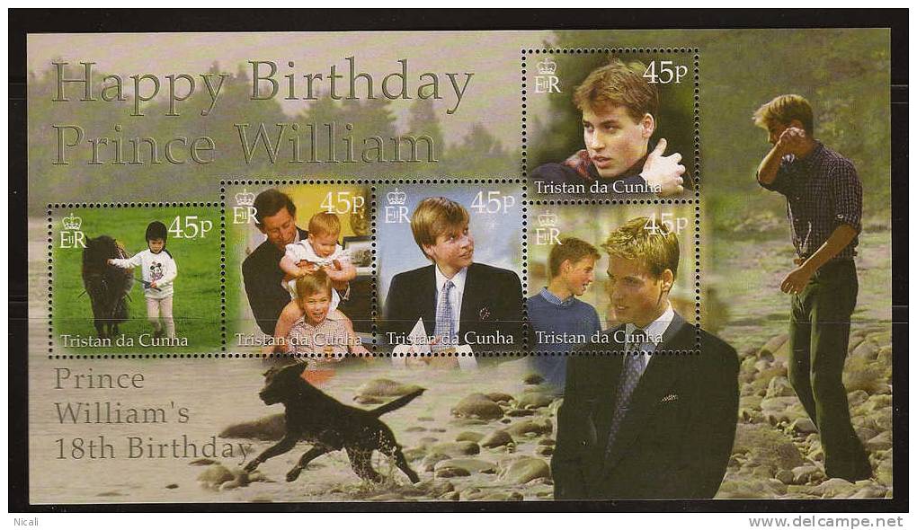 TRISTAN DA CUNHA 2000 Prince William MS687 UHM MB321 - Tristan Da Cunha