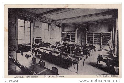 Paris - Archives Nationales - Salle De Travail : Achat Immédiat - Enseignement, Ecoles Et Universités