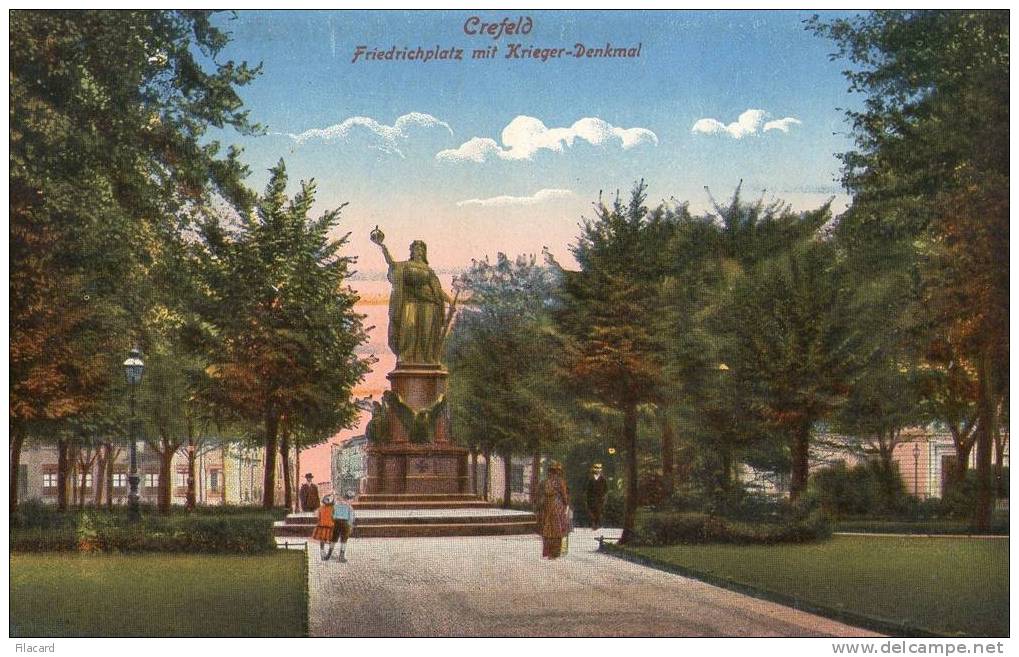 12306    Germania,     Crefeld, Friedrichplatz  Mit  Krieger-Denkmal  NV - Krefeld