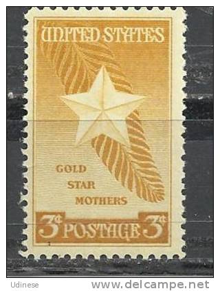 USA 1948 - GOLD STARS MOTHERS - MNH MINT NEUF NUEVO - Ungebraucht