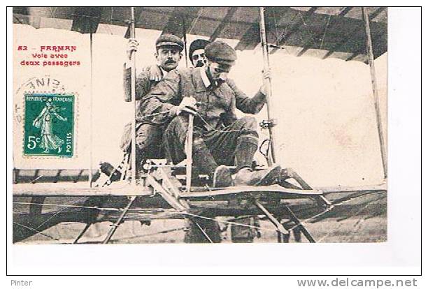 FARMAN Vole Avec Deux Passagers - Aviateurs