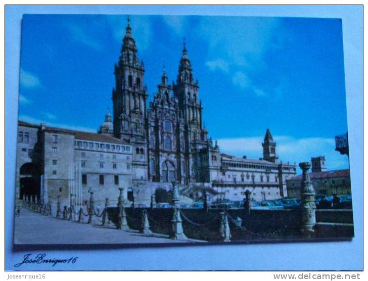 SANTIAGO DE COMPOSTELA, CATEDRAL, FACHADA DEL OBRADOIRO. ARRIBAS N° 2014  -  1977 - Santiago De Compostela