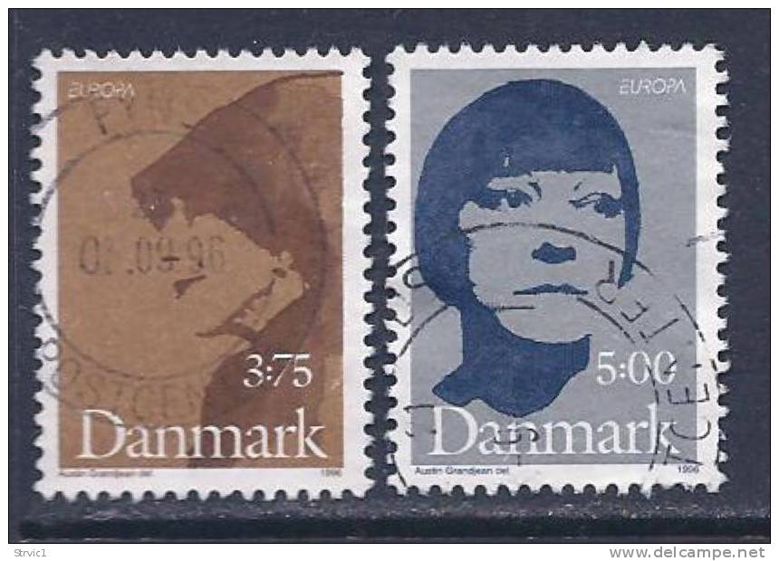 Denmark, Scott # 1050-1 Used Famous Women, 1996 - Gebruikt