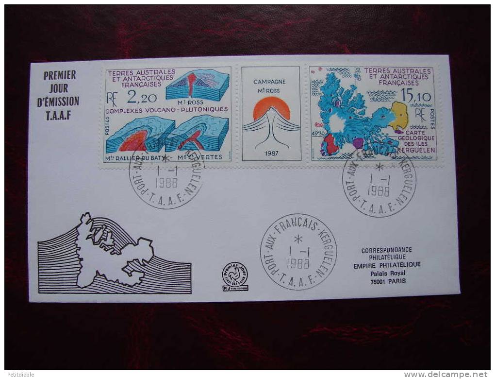 T.A.A.F. - FDC N° 139A - 1988 - Géologie En Antarctique. - FDC