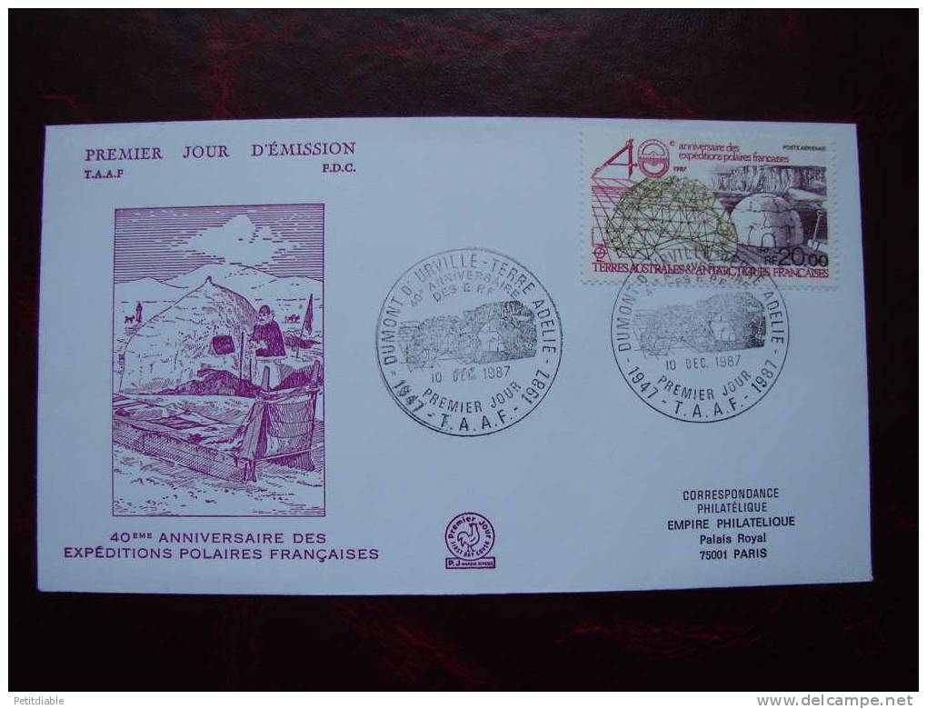 T.A.A.F. - FDC PA N° 102 - 1988 - 40èm Anniversaire Des Expéditions Polaires Françaises. - FDC