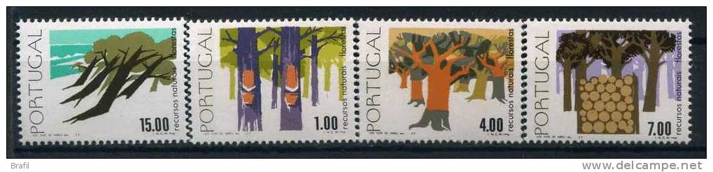 1977 Portogallo, Risorse Naturali Foreste , Serie Completa Nuova - Nuovi