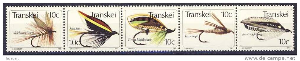 #Transkei 1981. Fishing-flies. Michel 83-87. MNH(**) - Transkei