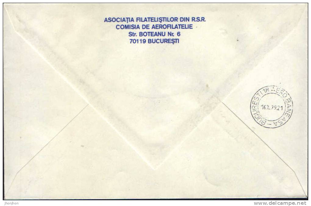 Romania-Envelope Occasionally 1979- Sibiu-Bucuresti Flight Anniversary - Zeppelins