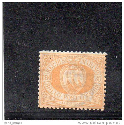 SAN MARINO 1892-94 CIFRA O STEMMA * - Unused Stamps