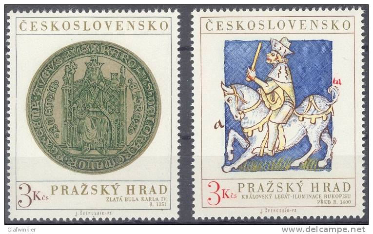 1973 Prague Castle Treasures Scott 1937-38 Y&T 1983-84 Michel 2141-42 MNH/neuf Sans Charniere/postfrisch - Nuovi