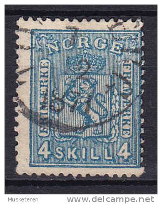 Norway 1867 Mi. 14a   4 Sk. Wappen State Arms Standing Lion Löwe - Oblitérés