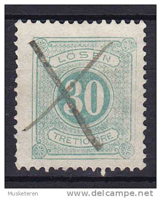 Sweden 1891 Mi. 8 B    30 Ö Lösen Postage Due Porto Ink Cancellation Perf. 13 - Segnatasse