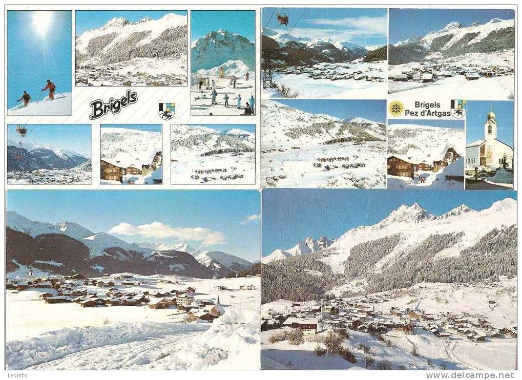 Breil Brigels 7 Winter-Ansichtskarten - Breil/Brigels