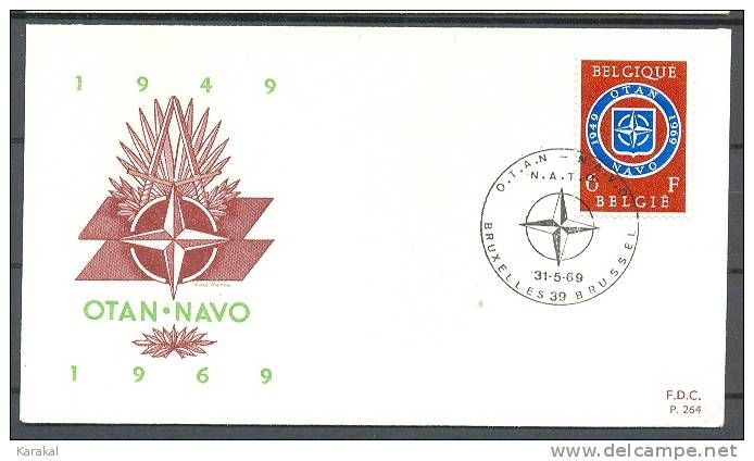 Belgium Belgique 1969 OTAN NATO NAVO FDC (COB No 1496) - NAVO