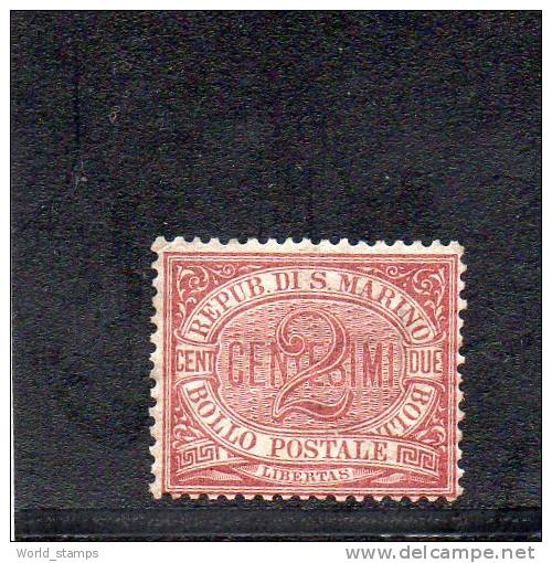 SAN MARINO 1894-99 CIFRA O STEMMA * - Unused Stamps