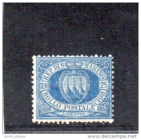 SAN MARINO 1894-99 CIFRA O STEMMA * - Unused Stamps