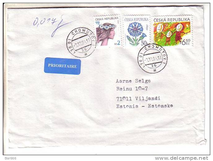 GOOD CZECH Postal Cover To ESTONIA 2004 - Good Stamped - Cartas & Documentos