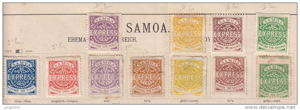 Nr 1/7 *, Yvert = 2000 € (X00357) - Samoa