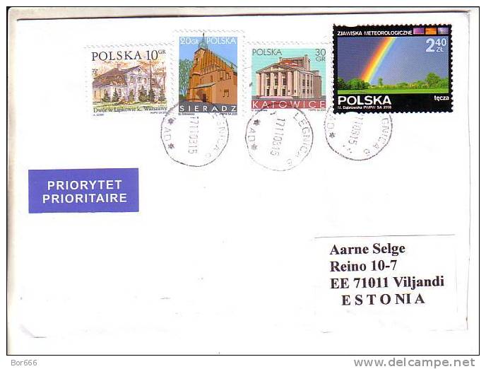 GOOD POLAND Postal Cover To ESTONIA 2008 - Good Stamped - Covers & Documents