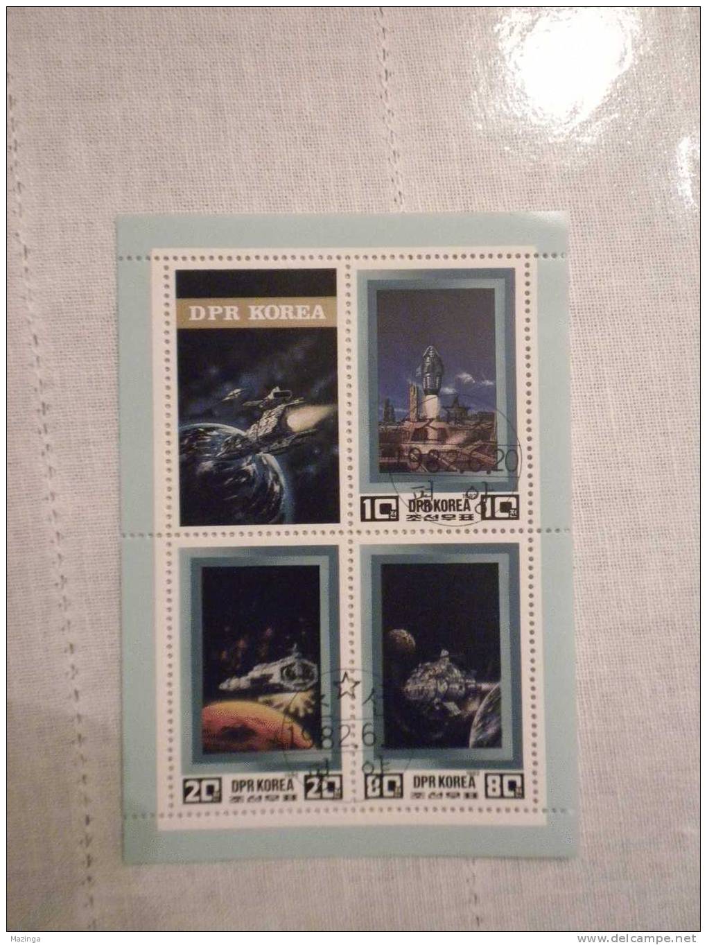 1982 Korea Foglietto Francobolli SPACE EXPLORATION Nuovo Con Annullo - Corea (...-1945)
