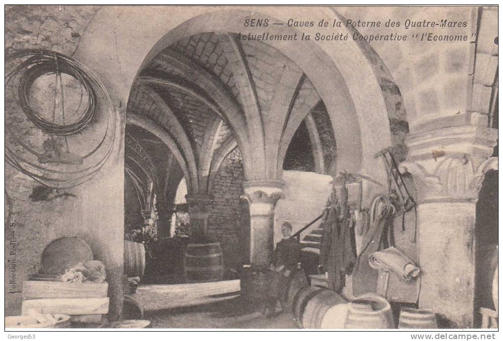 SENS Caves De La Poterne Des QUATRE-MARES     1911 - Châteaux D'eau & éoliennes