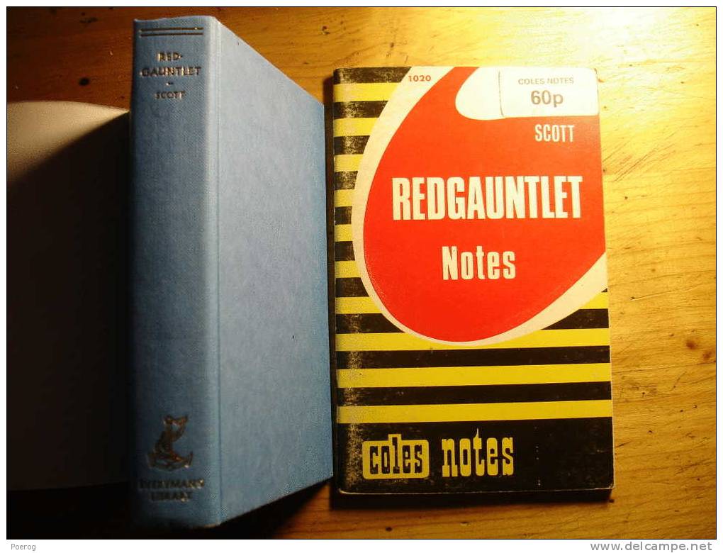 SIR WALTER SCOTT - THE RED GAUNTLET + LIVRE(T) D'ETUDES COLES NOTES - LOT DE 2 LIVRES - Classics