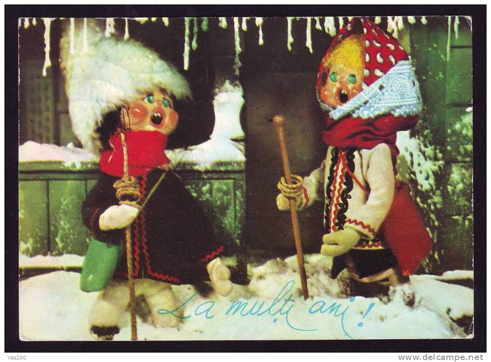 MARIONNETTES,DOLL ,STATIONERY ENTIER POSTAUX PC 1975 ROMANIA. - Marionetas