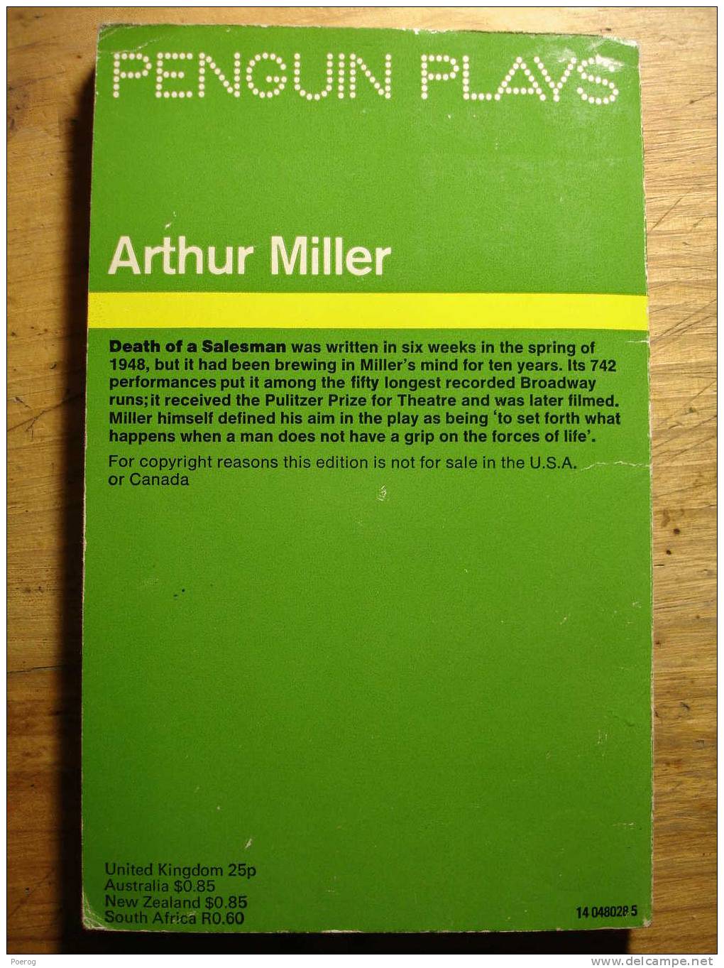 ARTHUR MILLER - DEATH OF A SALESMAN - PENGUIN PLAYS - Livre En Anglais - Classici