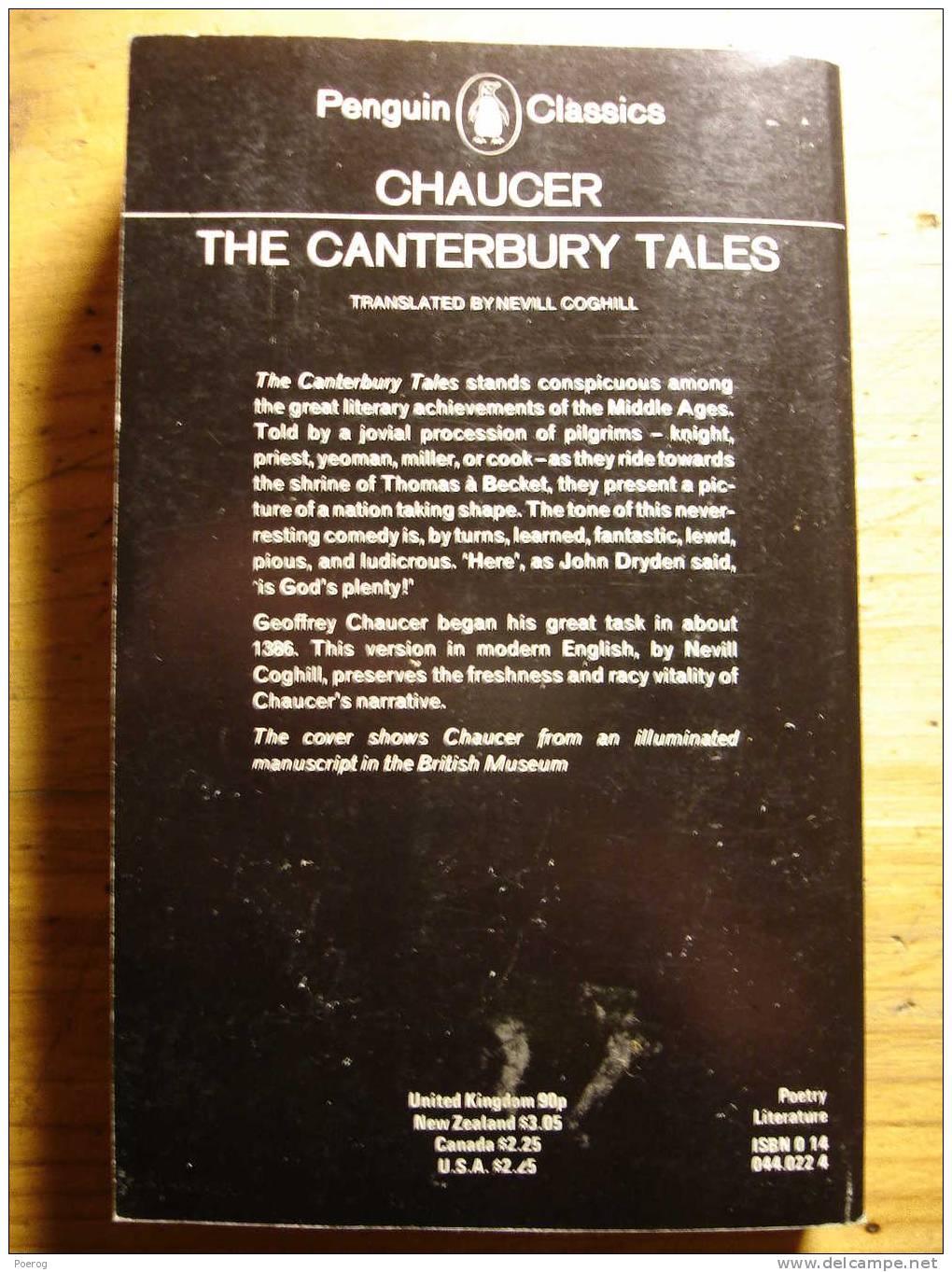 CHAUCER - THE CANTERBURY TALES - PENGUIN CLASSICS - Livre En Anglais - Classiques