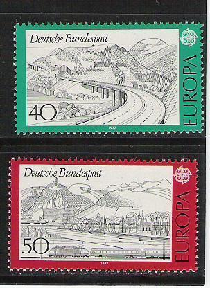 1977 Deutschland Germany   Mi. 934-5 ** MNH  Europa - 1977