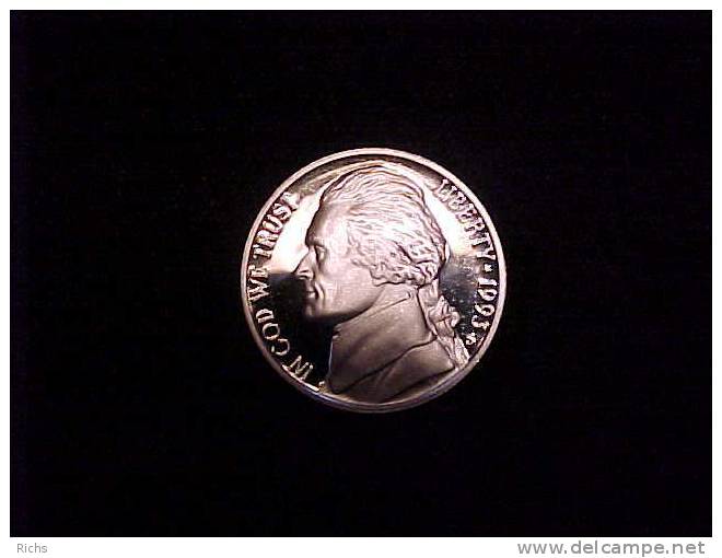 1993-S Proof Jefferson Nickel - 1938-…: Jefferson