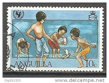 1 W Valeur Used, Oblitérée - ANGUILLA - UNICEF - N° 1261-43 - Anguilla (1968-...)