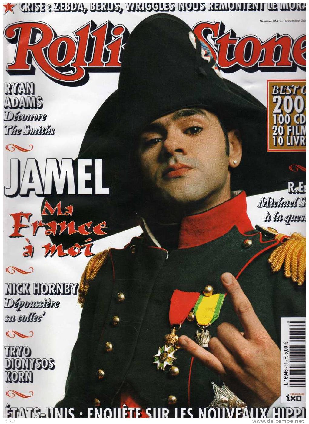 ROLLING STONE  JAMEL DIONYSOS TRYO ZEBDA KORN  EDIT FRANCE N 14  DECEMBRE  2003 - Musique