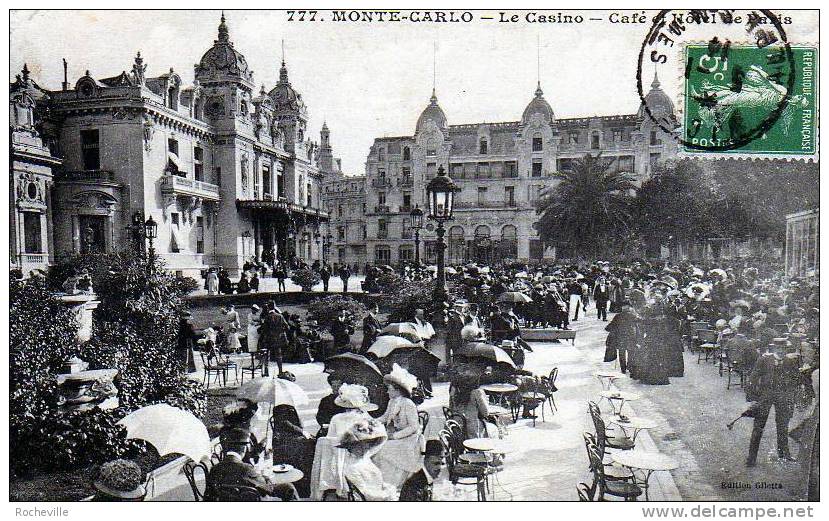 MONTE-CARLO- Le Casino-Café Et Hôtel De Paris-Belle CPA Animée, Dames En Chapeaux - Spielbank