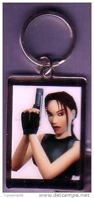 Porte-clefs Métal - Lara Croft (Tomb Raider) - Objets Publicitaires