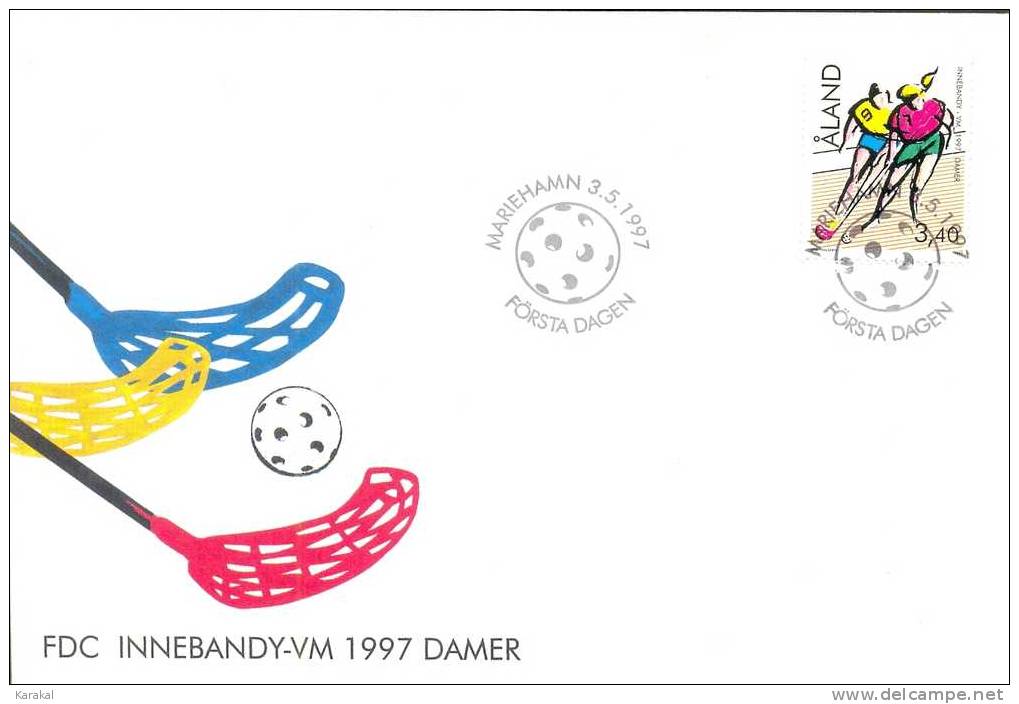 Aland 1997 Worldcup Hockey Women FDC - Hockey (su Erba)