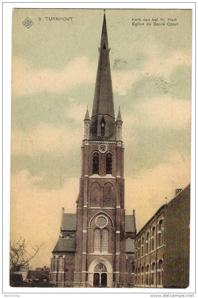 Turnhout - Kerk Van Het H. Hart - (SBP)gekleurd - Turnhout