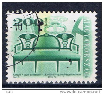 H Ungarn 2001 Mi 4649 Sitzmöbel - Used Stamps