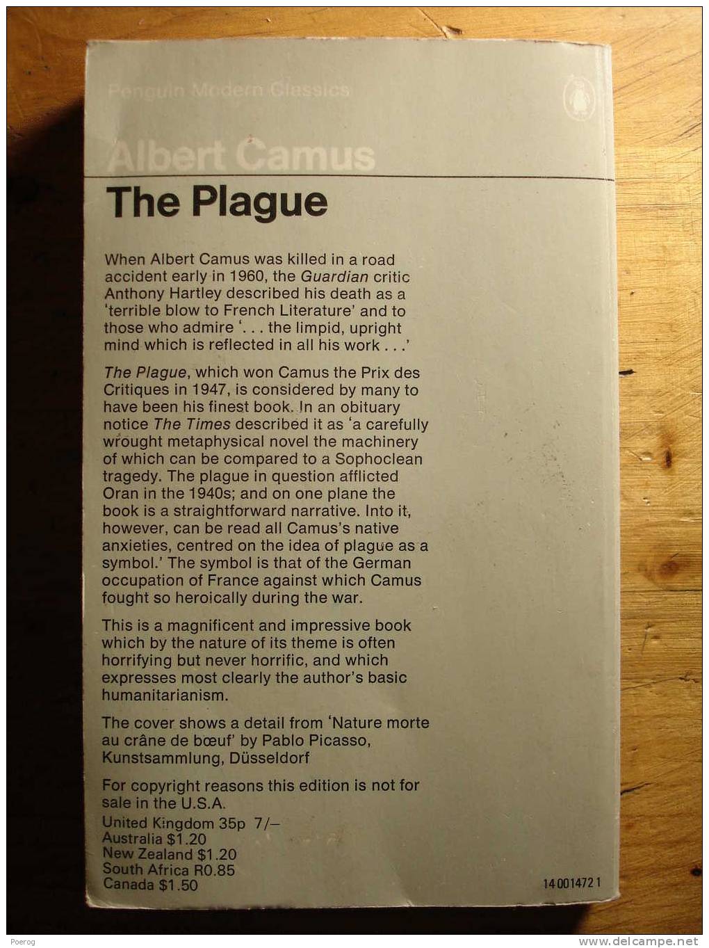 THE PLAGUE - ALBERT CAMUS - PENGUIN MODERN CLASSICS - Livre En Anglais - Classiques