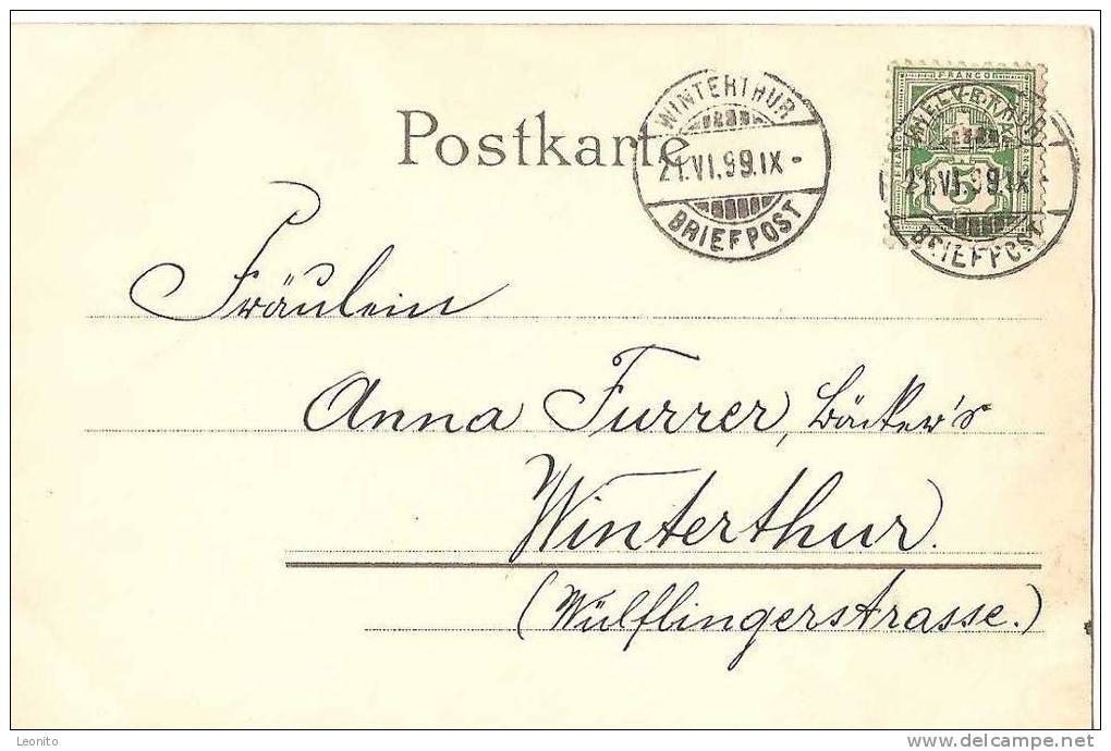 Gruss Aus Winterthur Von Und Nach Winterthur 1899 ! - Winterthur