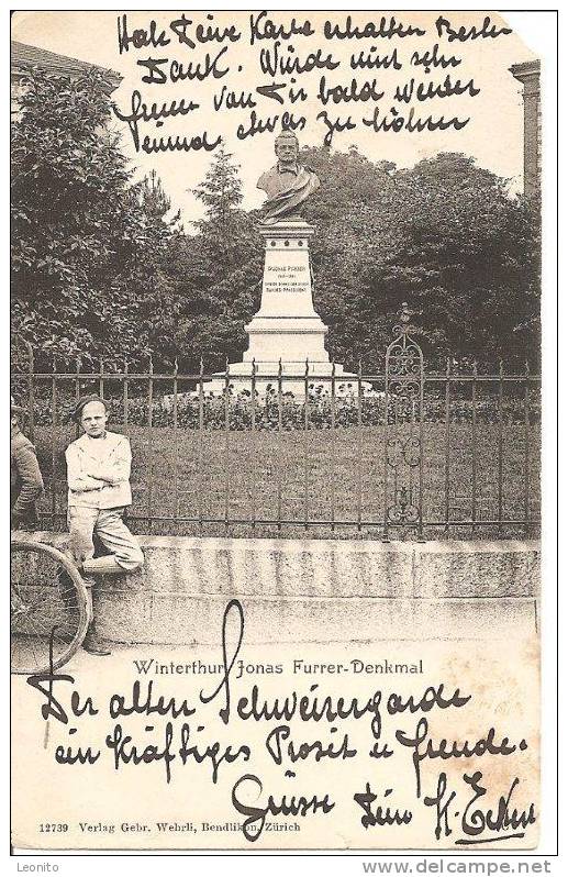 Jonas Furrer Denkmal Winterthur 1907 (defekt) - Winterthur