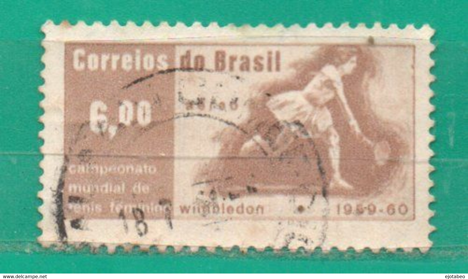 28-Brasil1960 -M-993,Y-A91 - Usado Camp. Mundial Tenis Femenino.TT: Deportes,Mujeres. - Gebraucht