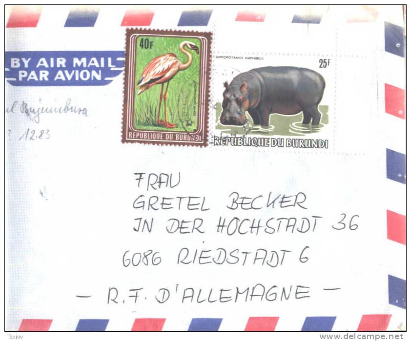 BURUNDI -  BIRDS -   Mi.1595 D -  1980 - AIR  LETTER -  R R R - Unused Stamps